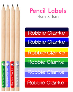 Two Tone Pencil Labels